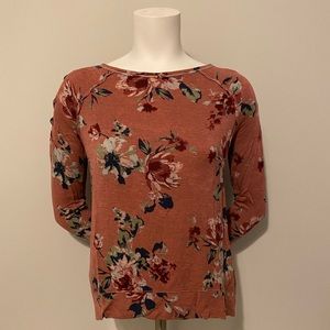 Womens Size XS Floral Print Long Sleeve